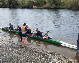 First day of coxing for BC student